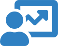 user chart solid blue