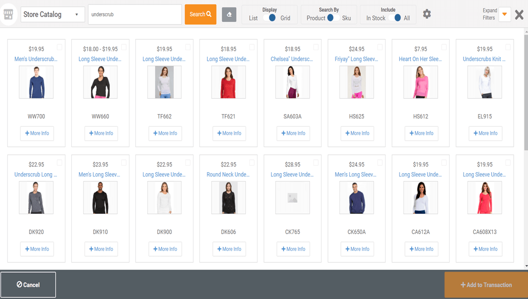 Filtered-Search-MicroBiz-Cloud-POS Filterable product search