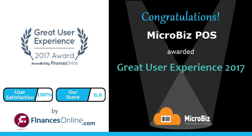 ​MicroBiz Wins 2017 Great User Experience Award from FinancesOnline!