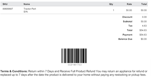 Appliance Store POS System | Point of Sale System for Appliance Store | MicroBiz POS 6 Disclaimer